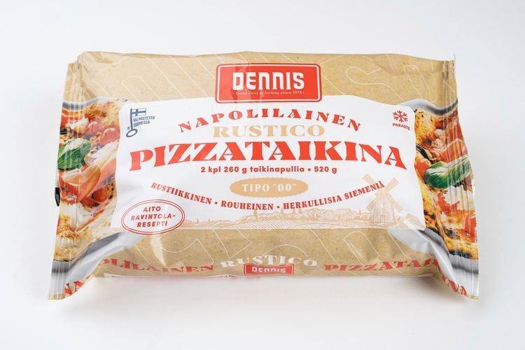 Dennis Napolilainen Rustico pizzataikina 2 kpl, 520 g, pizzapohjataikinapakaste