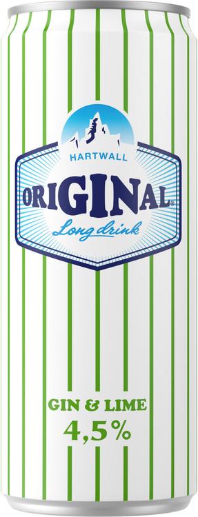 Hartwall Original Long Drink White Label Lime 4,5% 0,33 l