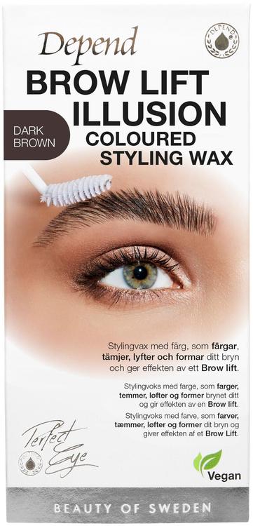 Depend Perfect Eye Brow Lift Illusion Coloured Styling Wax Dark Brown 5g nr 4975