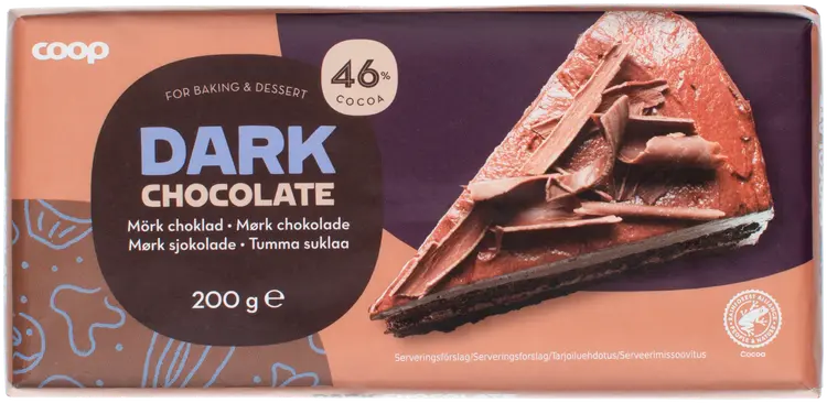 Coop leivontasuklaa 46 % tumma 200 g