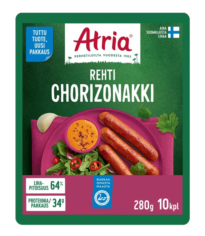 Atria Rehti Chorizonakki Kuoreton 280g