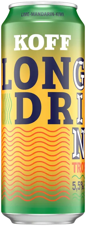 Koff Long Drink Tropical Lime-Mandarin-Kiwi long drink 5,5 % tölkki 0,5 L