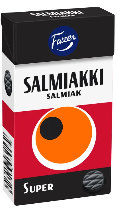 Fazer Super Salmiakki salmiakkilakritsipastilleja 38g