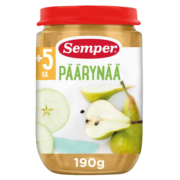 Semper Päärynää & omenaa 5kk hedelmäsose 190g