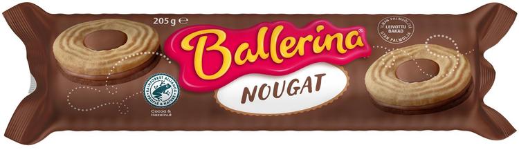 Kantolan Ballerina nougat täytekeksi 205g