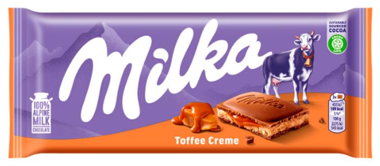 Milka piimašokolaad Toffee cream 100g