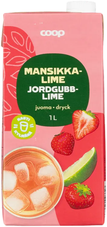 Coop Mansikka-limejuoma 1l