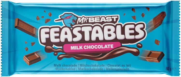 MrBeast Feastables Milk Chocolate maitosuklaalevy 60g