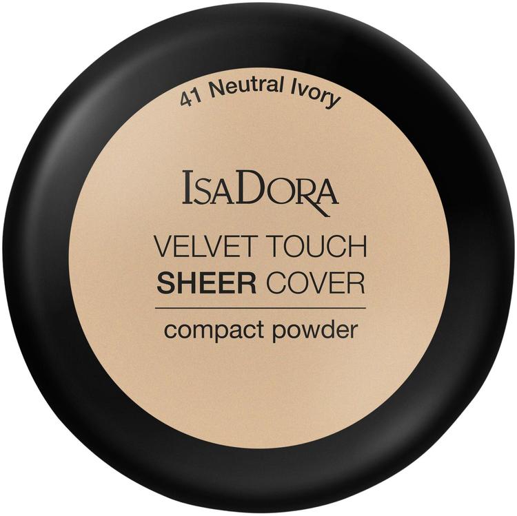 IsaDora Velvet Touch Sheer Cover Compact Powder 10 g 41 Neutral Ivory kivipuuteri