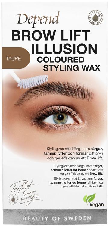 Depend Perfect Eye Brow Lift Illusion Coloured Styling Wax Taupe 5g nr 4972