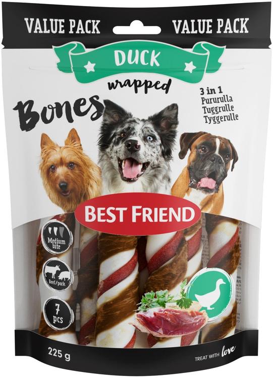 Best Friend Bones 3in1 nauta-possu-ankkarulla 225g