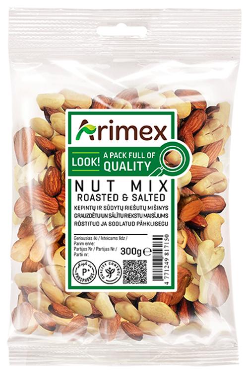 ARIMEX röstitud ja soolatud pähklite segu 300g