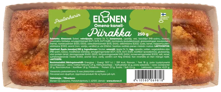 Elonen Omena-kanelipiirakka 250g