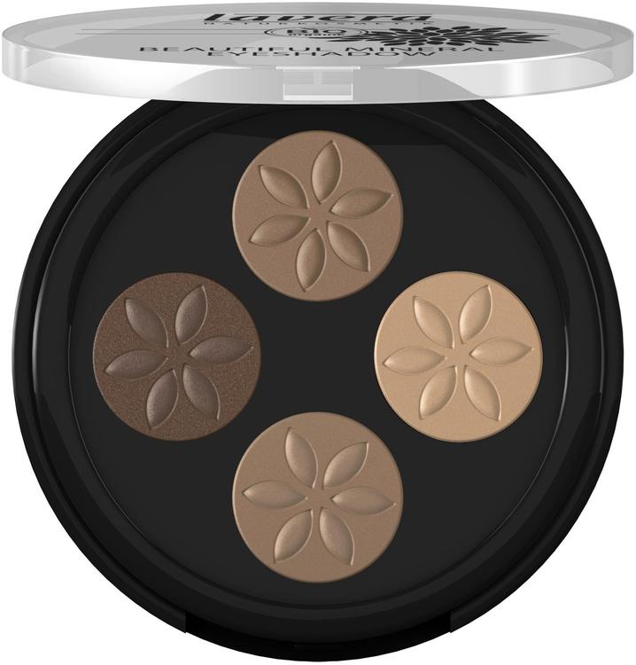 lavera Trend Sensitiv Beautiful Mineral Eyeshadow Quattro luomiväripaletti 3,2g Cappuccino Cream 02