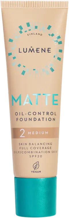 Lumene Matte Oil-control Mattameikkivoide SPF20 2 Medium 30 ml