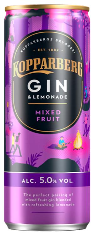 Kopparberg Mixed Fruit Gin&Lemonade muu alkohoolne jook 5%vol 250ml