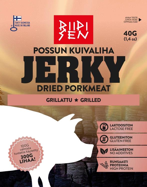 Riipisen Possun kuivaliha Grillattu 40g