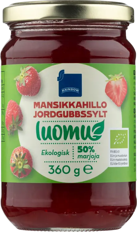 Rainbow mansikkahillo luomu 360 g