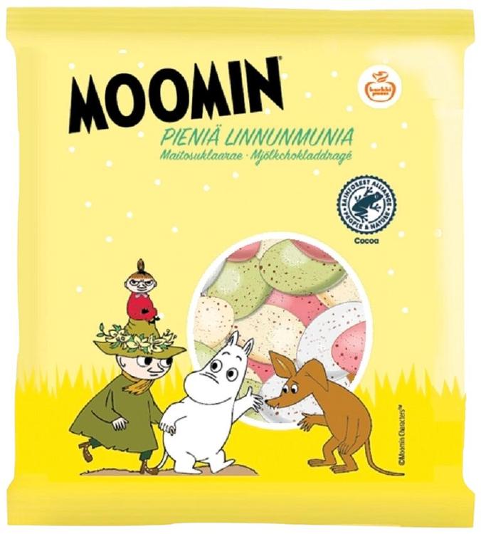 Karkkipussi Moomin Pieniä Linnunmunia Maitosuklaarae RA 130g