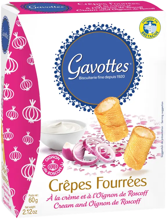 Gavottes Savoury Mini Crêpes suolakeksi sipuli&kerma 60g