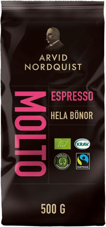 Arvid Nordquist Espresso 500g Molto pavut Luomu, Fairtrade