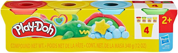 Play-Doh Muovailuvaha 4-pakkaus, erilaisia