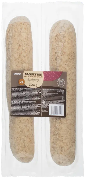 Coop viljaisat patongit 2 kpl 300 g