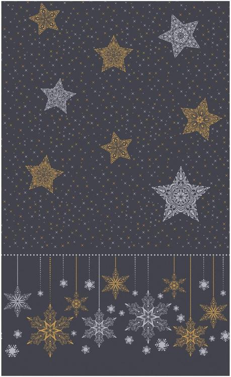 DUNI Dunicel 138x220cm Snowstar Black pöytäliina