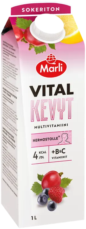 Marli Vital Kevyt Multivitamiini mehujuoma 1L +B ja C -vitamiinit