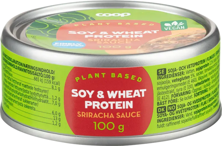Coop soija- ja vehnäproteiini hiutaleena sriracha 100 g
