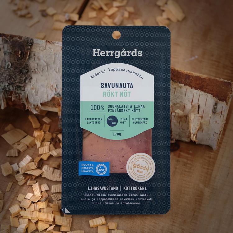 Herrgårds köttrökeri - lihasavustamo Savunauta, viipaloitu 170g