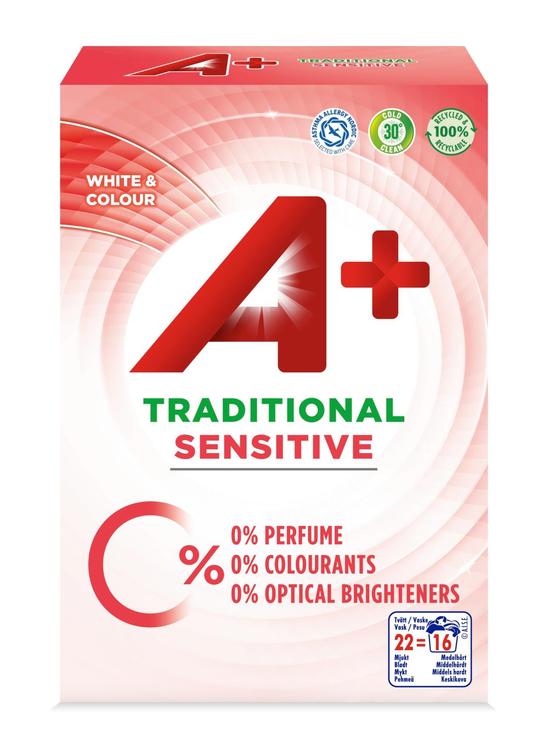 A+ 1,12kg Traditional Sensitive Pyykinpesujauhe