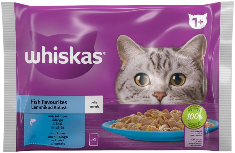 Märgtoit WHISKAS kala, 4-pakk 85g