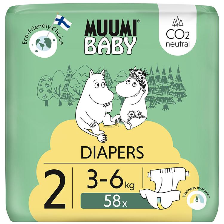 Muumi Baby Newborn teippivaippa 2 - 58 kpl 3-6 kg