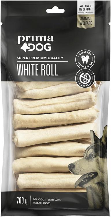 PrimaDog Valkoinen pururulla 13 cm, 35 kpl, 700 g