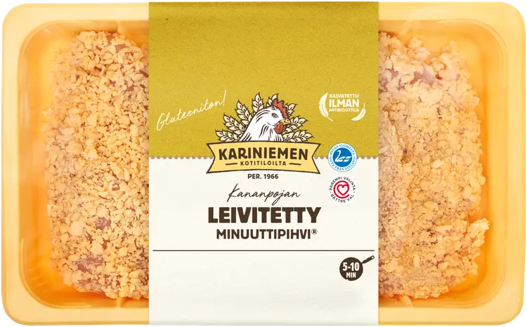 Kariniemen Kananpojan Minuuttipihvi leivitetty 600g