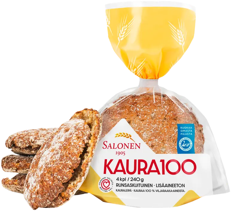 Leipomo Salonen Kaura100 4/240 g kauraleipä, halkaistu
