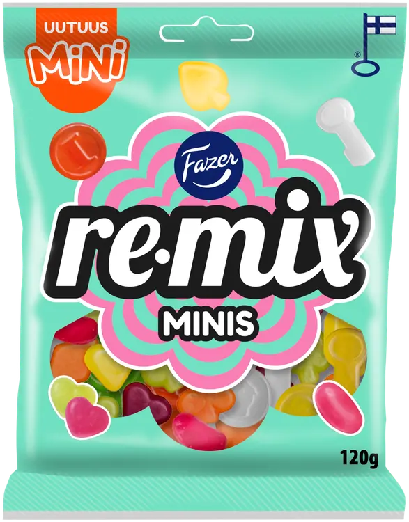 Fazer Remix Mini Minis karkkipussi 120g