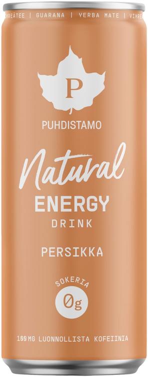 Puhdistamo Natural Energy Drink - Persikka 330 ml