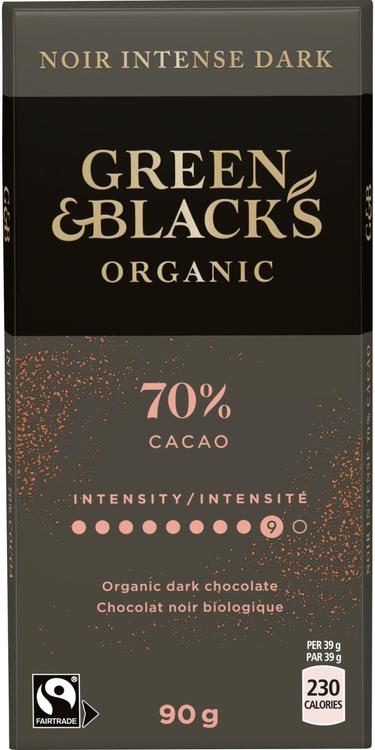 Green & Blacks ORGANIC DARK 70% suklaalevy 90g
