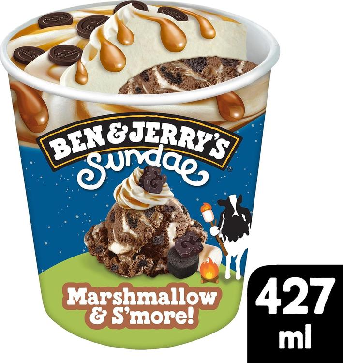 Ben & Jerry's  Sundae Marshmallow & S'more! Jäätelö     427ml/316g