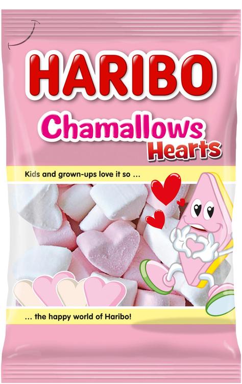 HARIBO Chamallows Hearts 175 g sydänvaahtokarkki