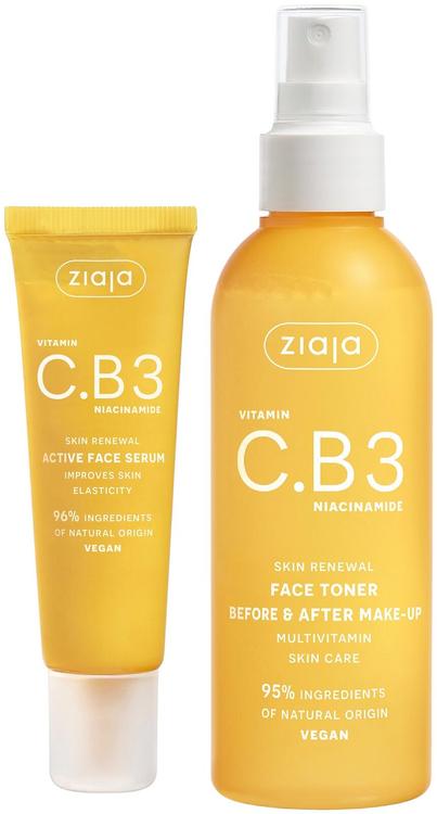 Ziaja C.B3 vitamiini kasvoseerumi 30ml + kasvovesisuihke 190ml