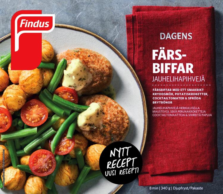 Findus Dagens Jauhelihapihvit maustevoilla 340g, pakaste