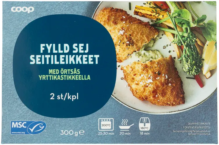 Coop seitileikkeet yrttikastikkeella MSC 300 g pakaste
