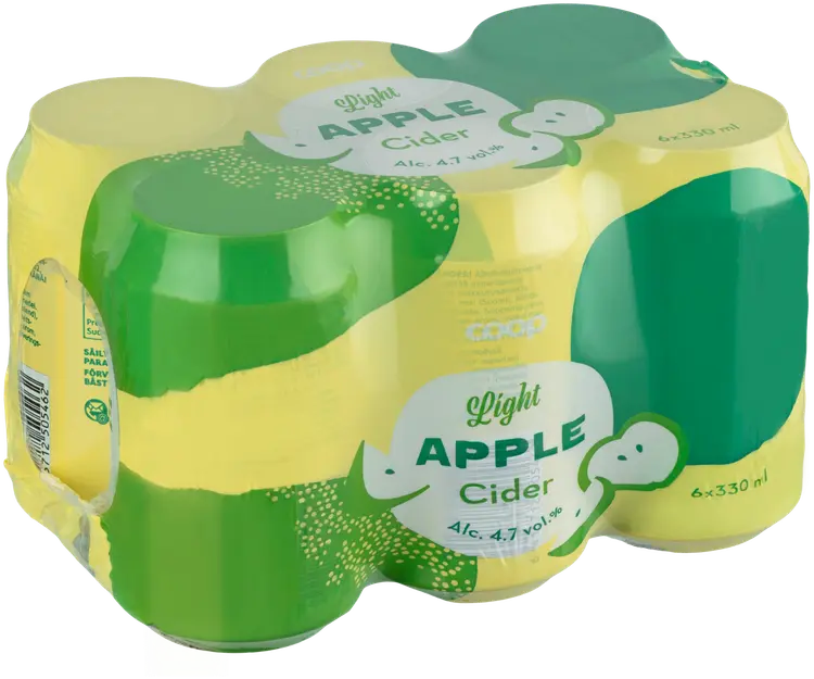 6 x Coop omenasiideri light 4,7 % 0,33 l tlk