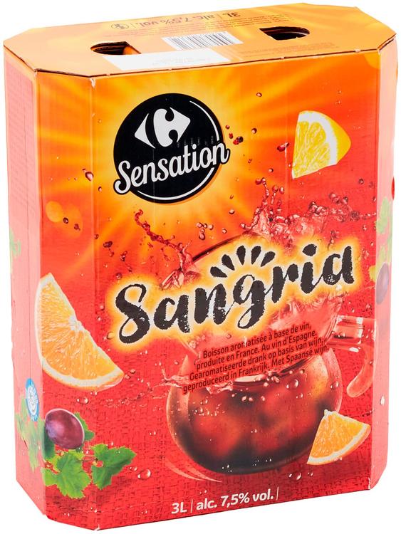 Sensation Sangria 7,5%vol aromatiseeritud veinijook 3 l