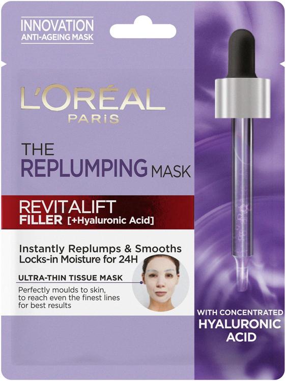 L'Oréal Paris Revitalift Filler Replumping Tissue Mask täyteläistävä ja kosteuttava kangasnaamio 30g