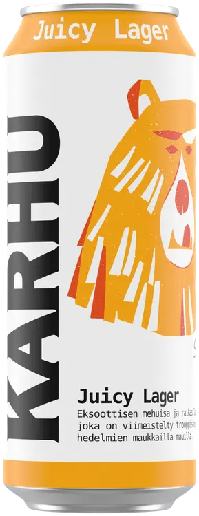 Karhu Juicy Lager olut 4,6 % tölkki 0,5 L