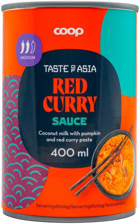 Coop Taste of Asia punaista currytahnaa sisältävä kookosmaito 400 ml